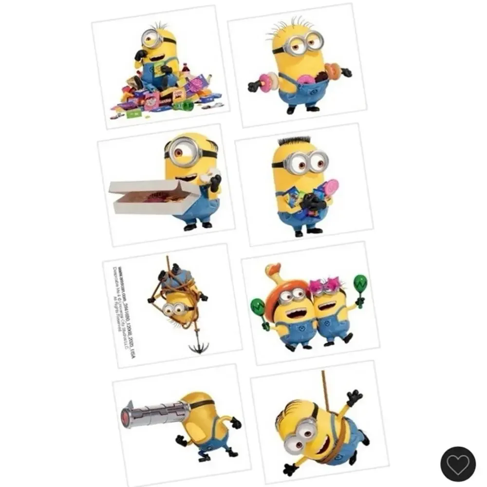 Minions Temporary Tattoos Lot party favors - Despicable Me 8 packs of 24 (192)